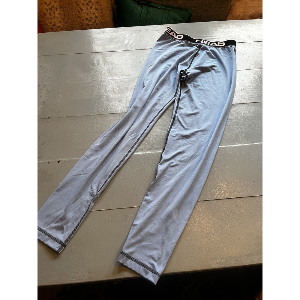 HEAD Mens M Gray Compression Leggings Athletic Base Layer Training Pants